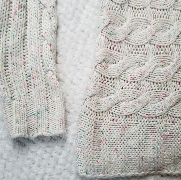 Cliche culture sz S chunky knit rainbow thread sweater wool blend - Picture 4 of 6